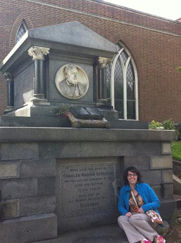 Me visiting Charles Spurgeon's grave, June 2014