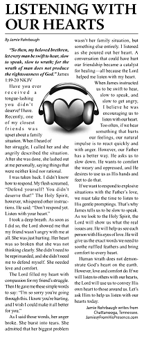 Listening With Our Hearts: My Article In The Christian Journal This Month!