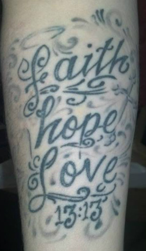 Faith hope love tattoo