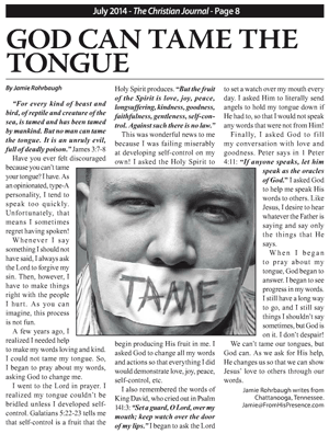 God can tame the tongue
