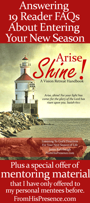 Arise Shine: A Vision Retreat Handbook by Jamie Rohrbaugh | FromHisPresence.com