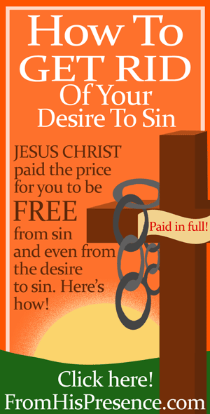You can be free from your desire to sin! Here's how. Jesus paid the price. By Jamie Rohrbaugh | FromHisPresence.com
