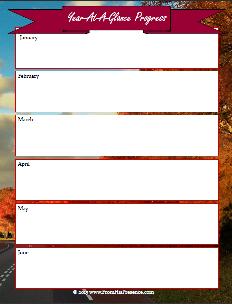 YearAtAGlance Progress Tracker Autumn Leaves thumbnail