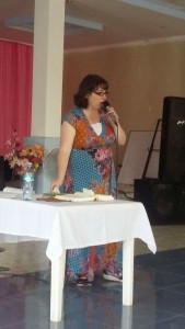 Preaching about the love of Abba Father at a women's conference where many received ministry for father wounds.