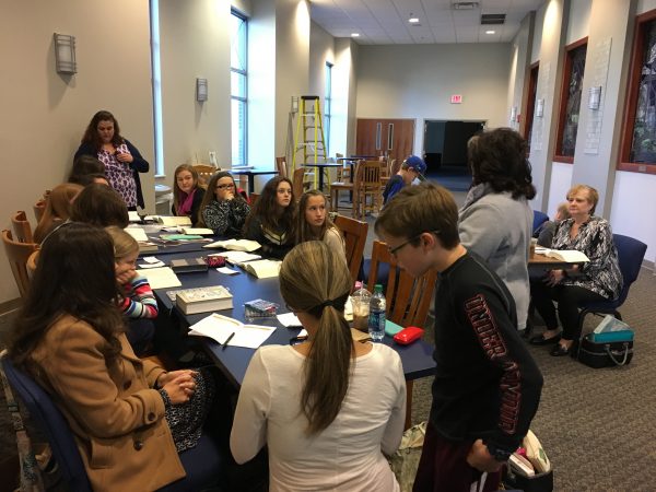 We had an even bigger homeschool group for the second Bible journaling class! We're teaching these precious kids about how to hear God and interpret dreams and visions, along with using art in their Bible study. It's a big tossed salad of fun!