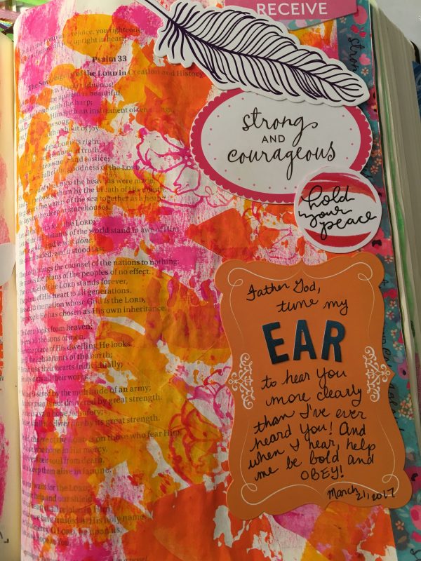 Bible journaling by Jamie Rohrbaugh | A Heart that Receives Illustrated Faith April 2017 DaySpring devotional kit