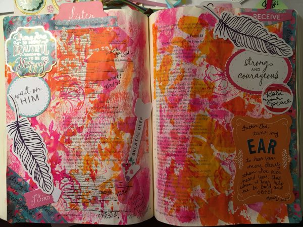Bible journaling by Jamie Rohrbaugh | A Heart that Receives Illustrated Faith April 2017 DaySpring devotional kit