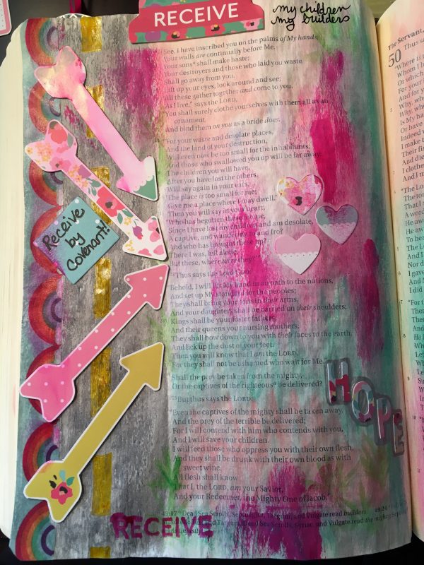 Bible journaling by Jamie Rohrbaugh | A Heart that Receives Illustrated Faith April 2017 DaySpring devotional kit