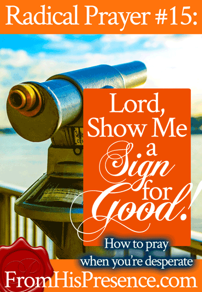 Radical Prayer 15 Lord Show Me A Sign For Good From His Presence