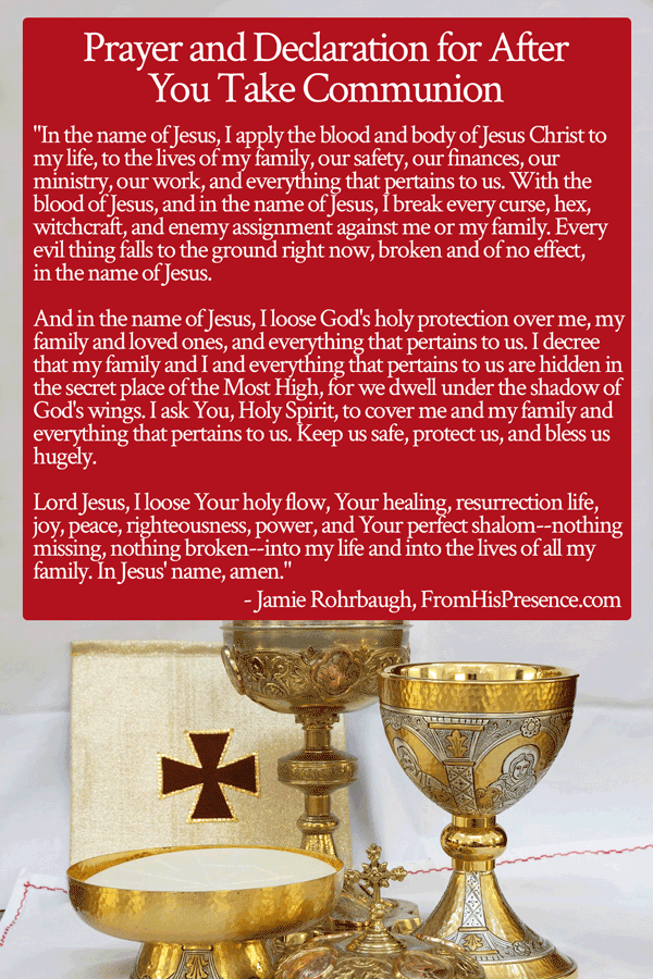 Prayer and Declaration for After You Take Communion | by Jamie Rohrbaugh | FromHisPresence.com | How to Take Communion at Home