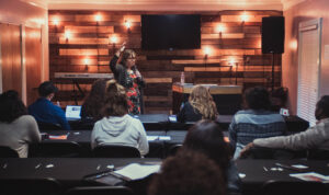 Jamie Rohrbaugh teaching at DPCI