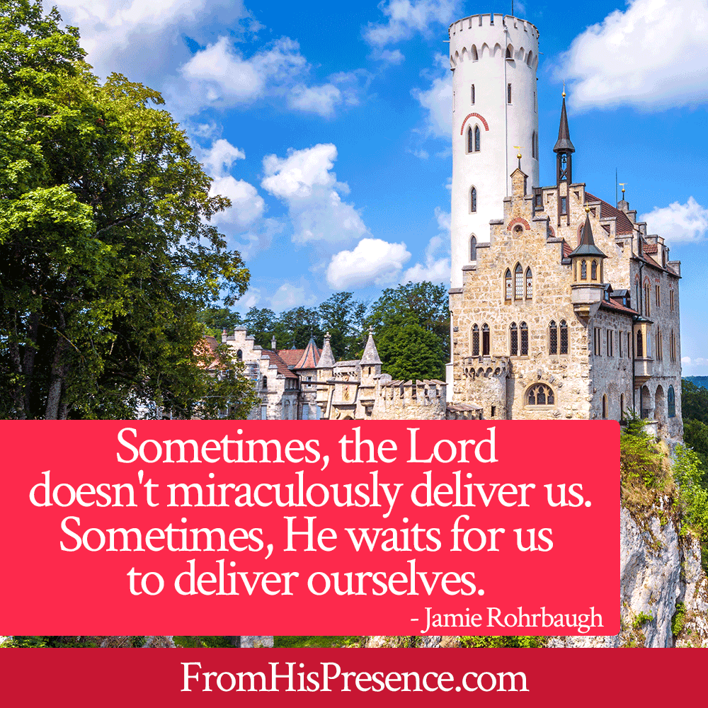 Sometimes the Lord doesn't miraculously deliver us. Sometimes, He waits for us to deliver ourselves. - Jamie Rohrbaugh, FromHisPresence.com