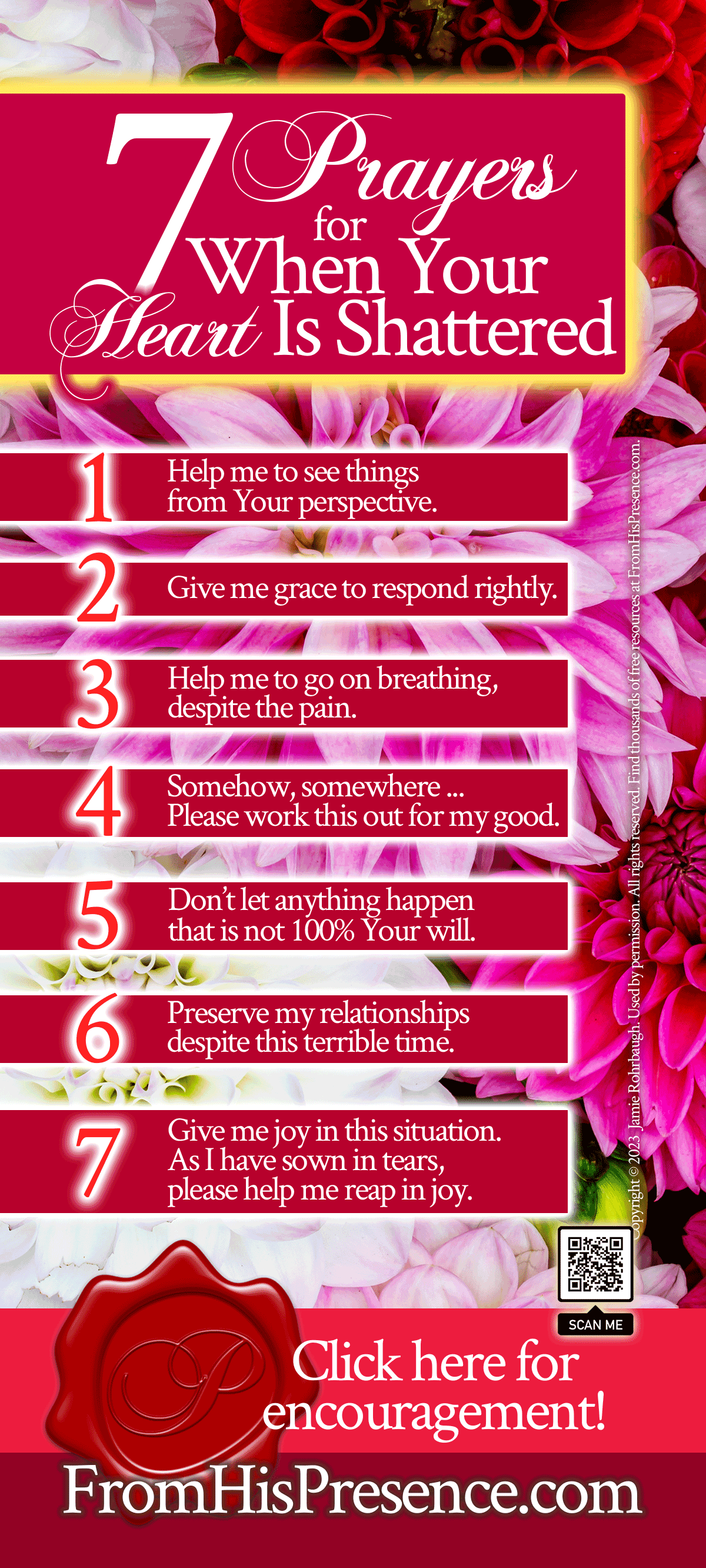 7 Prayers for When Your Heart Is Shattered | FromHisPresence.com | by Jamie Rohrbaugh