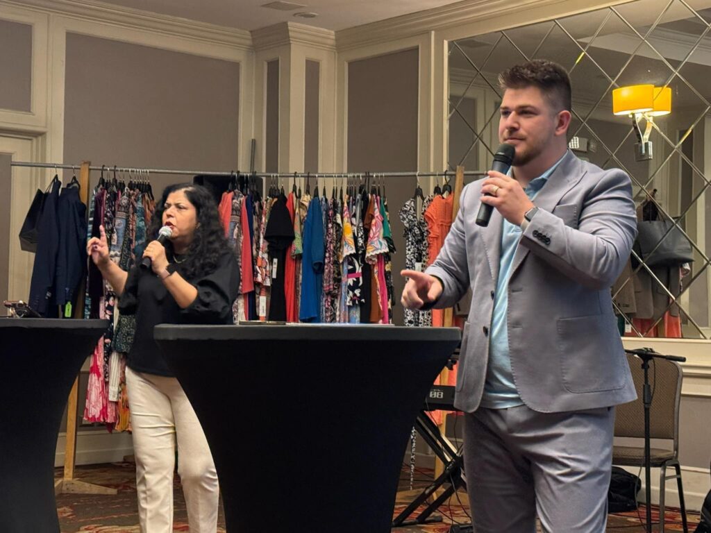 Minister Gunner Barker preaching a powerful message urging us to take up the mantle of the atmosphere changer
