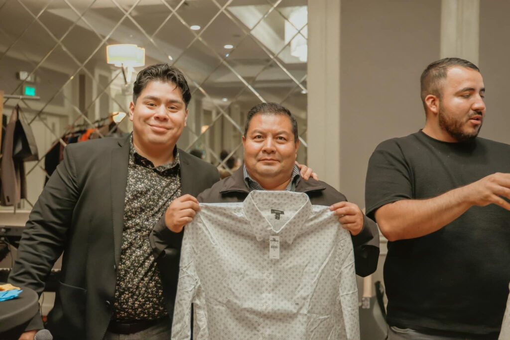 Dozens of shirts given to the men! Every man left with a physical sign of his new mantle.