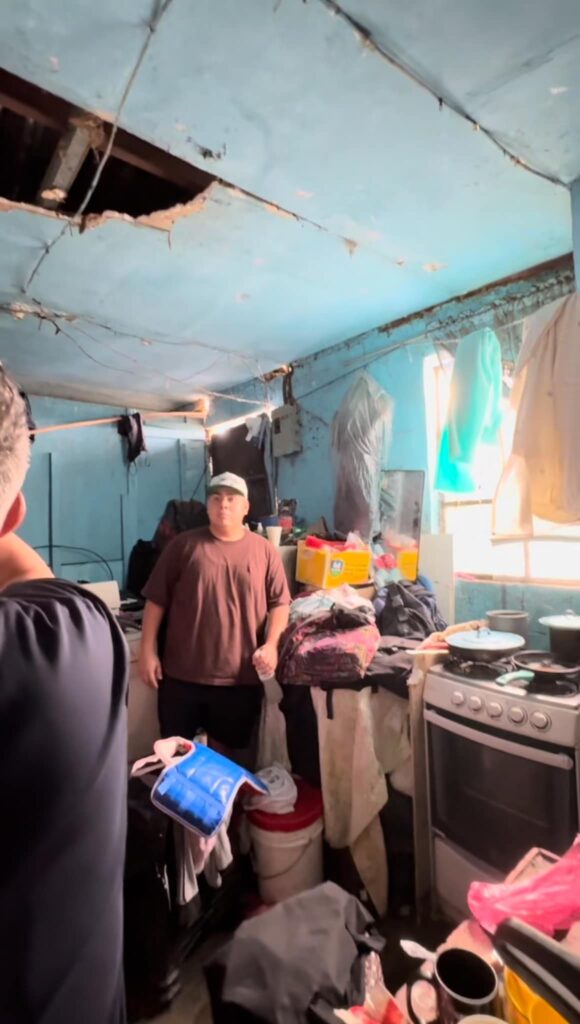 Visiting and ministering to a sister in the faith who is a member of our partner church in Guatemala City.