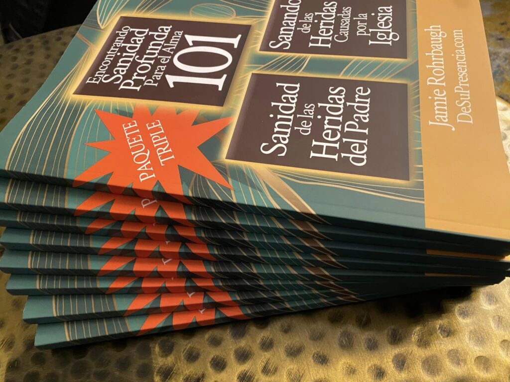 Inner healing triple pack. One book given to every family who attended, and additional copies sown into churches in Guatemala and Mexico.