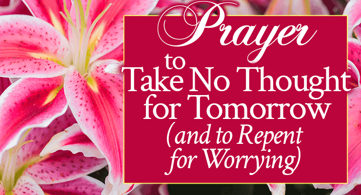 Prayer to Take No Thought for Tomorrow (and to Repent for Worrying) | by Jamie Rohrbaugh | FromHisPresence.com