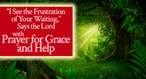 "I see the frustration of your waiting," says the Lord - with Prayer for Grace and Help | by Jamie Rohrbaugh | FromHisPresence.com