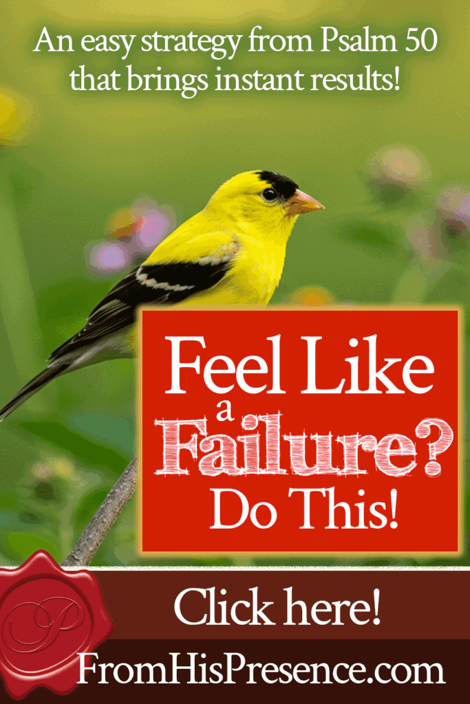 Feel Like a Failure? Do This! | Encouraging word by Jamie Rohrbaugh | FromHisPresence.com